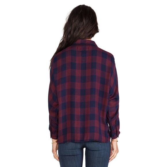 RAILS Plaid Button Down Flannel Top Small Red Blue Classic Cabincore Holiday - Picture 3 of 8